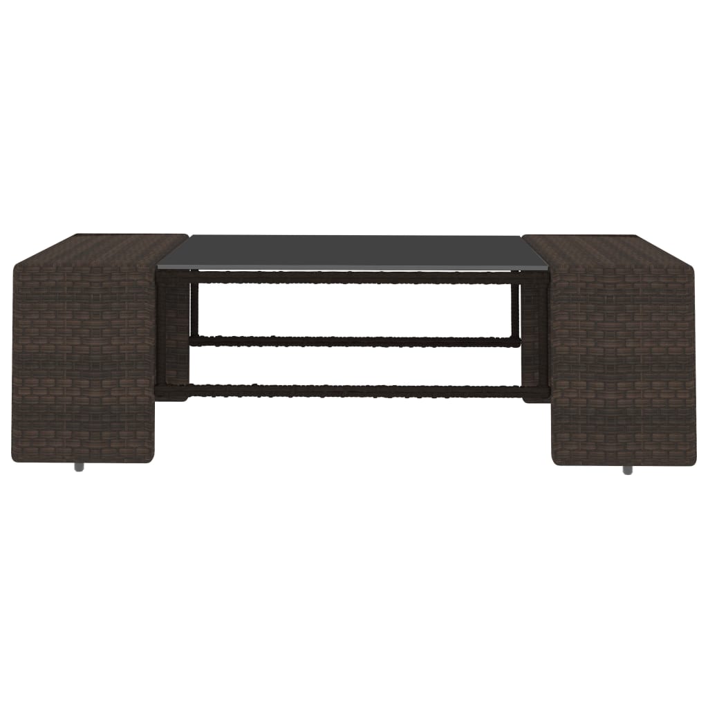 10-tlg. Garten-Lounge-Set Poly Rattan Braun