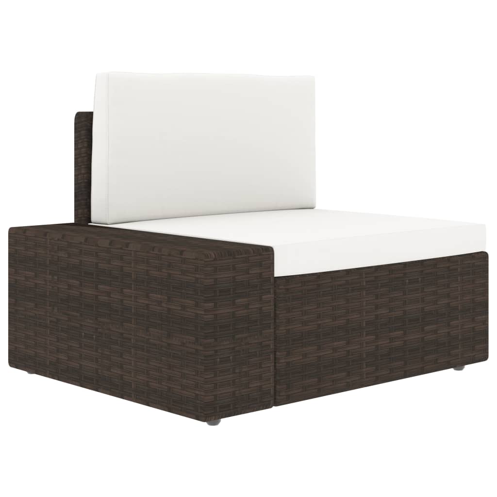 9-tlg. Garten-Lounge-Set Poly Rattan Braun