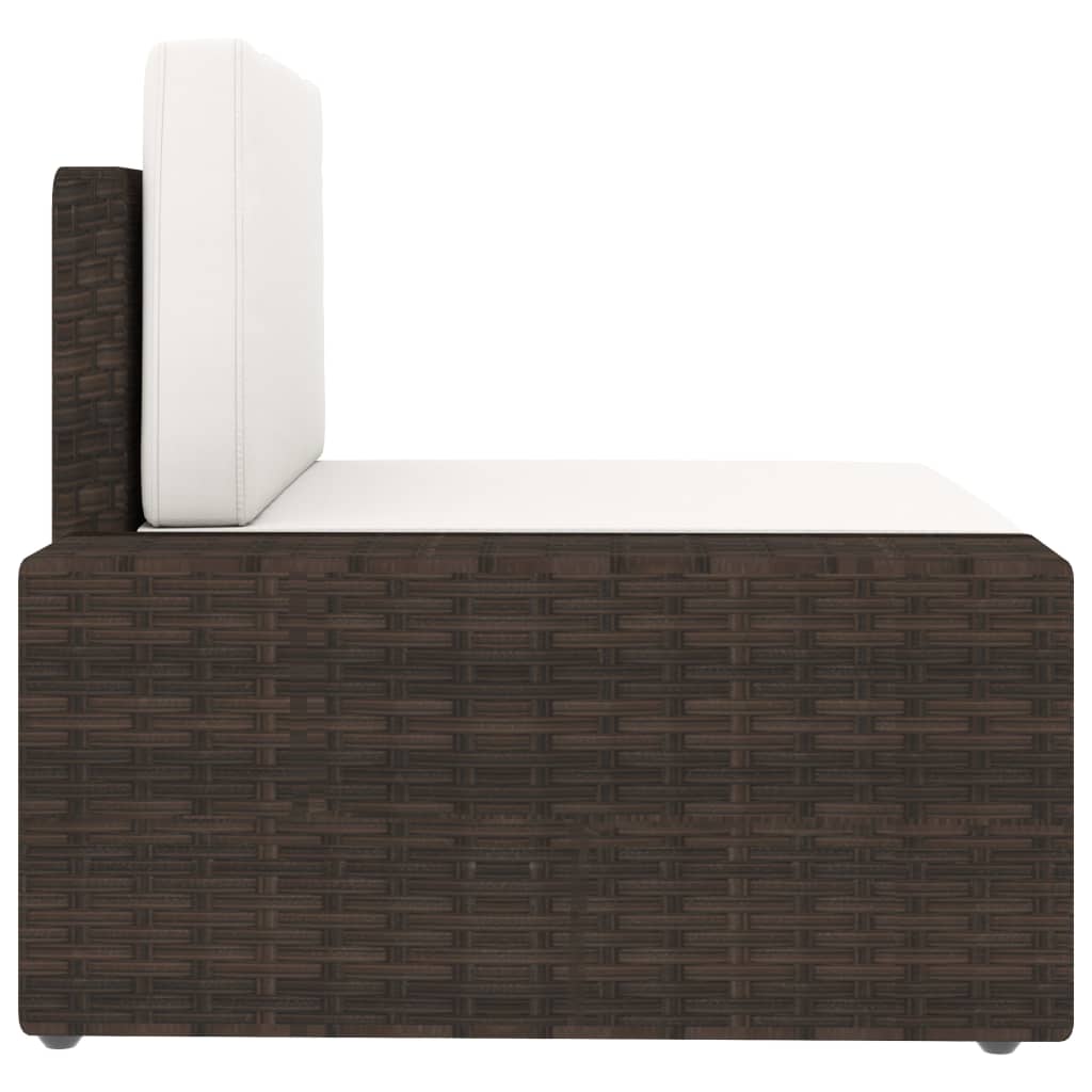 9-tlg. Garten-Lounge-Set Poly Rattan Braun