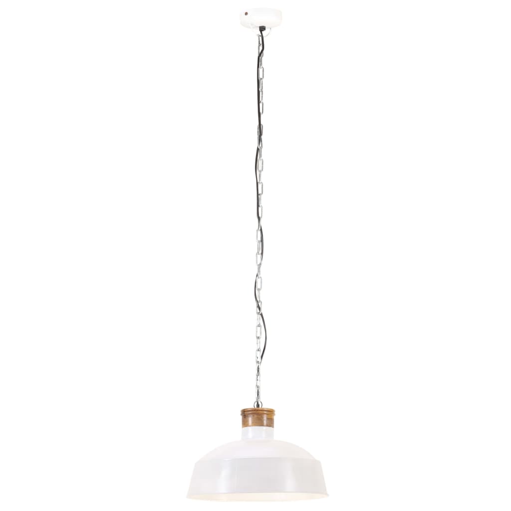 Hängelampe Industriestil 32 cm Weiß E27