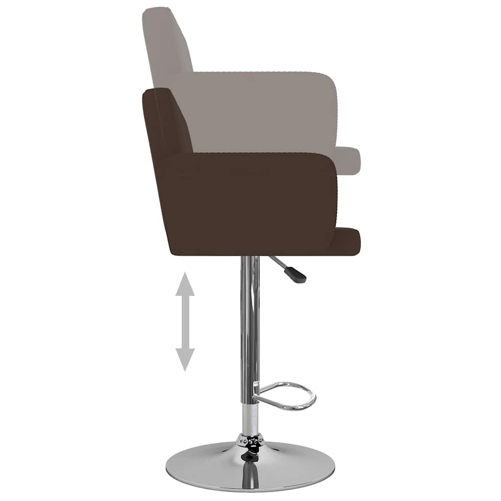 Barhocker 2 Stk. Braun Kunstleder