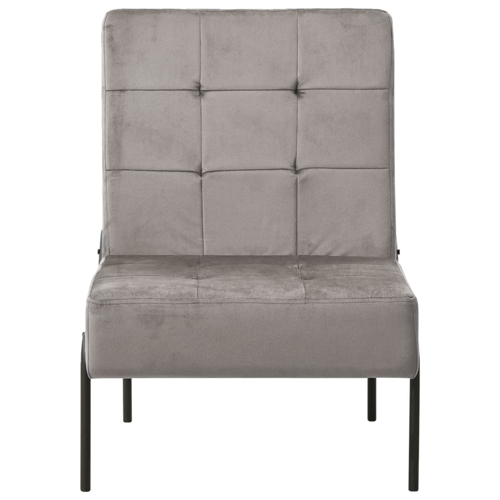 Relaxstuhl 65x79x87 cm Hellgrau Samt
