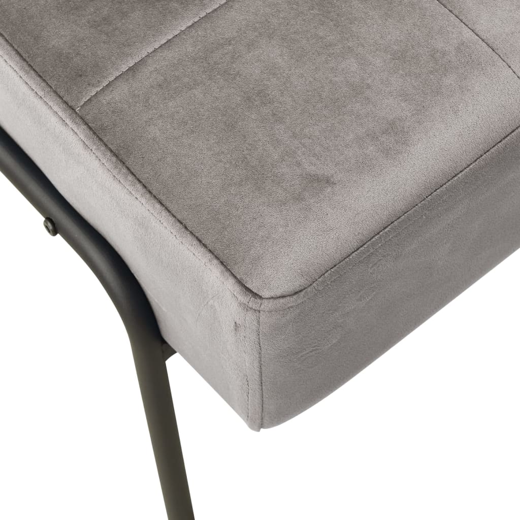 Relaxstuhl 65x79x87 cm Hellgrau Samt