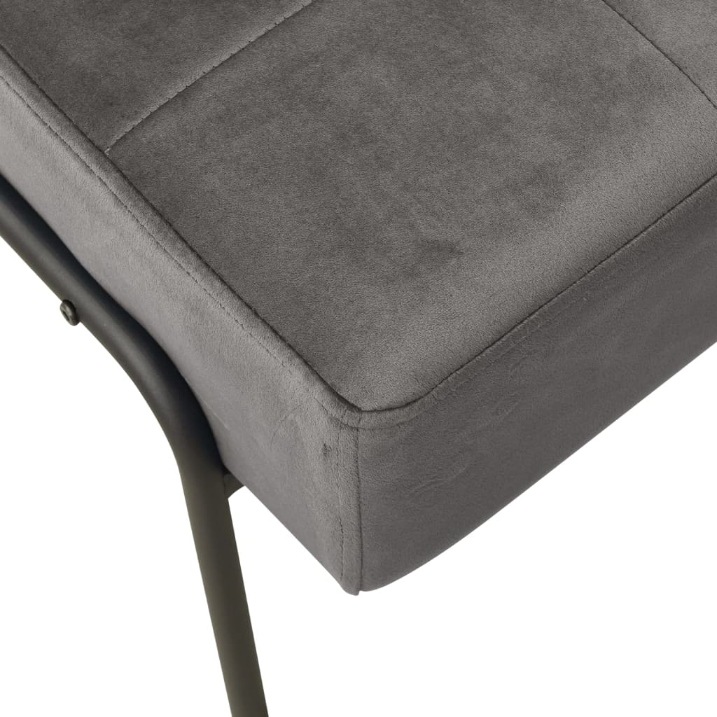 Relaxstuhl 65x79x87 cm Dunkelgrau Samt