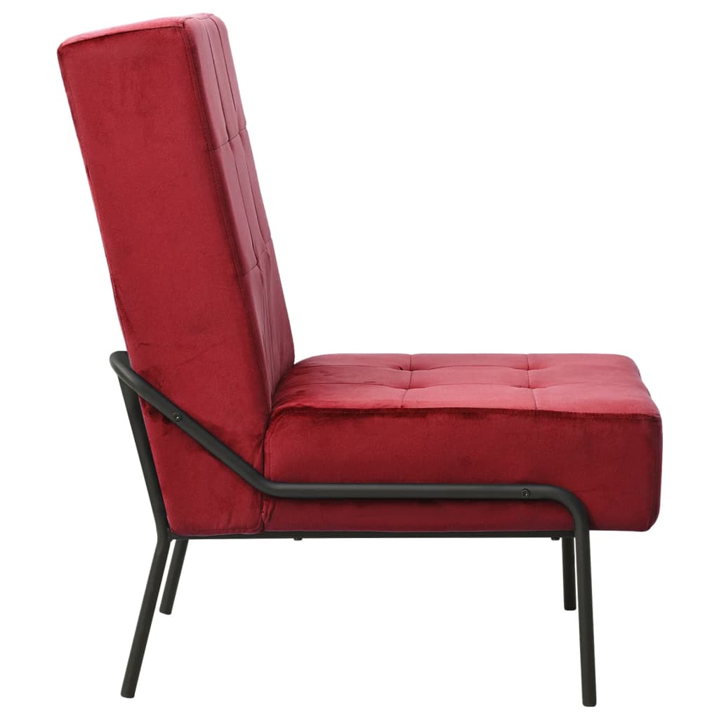 Relaxstuhl 65x79x87 cm Weinrot Samt