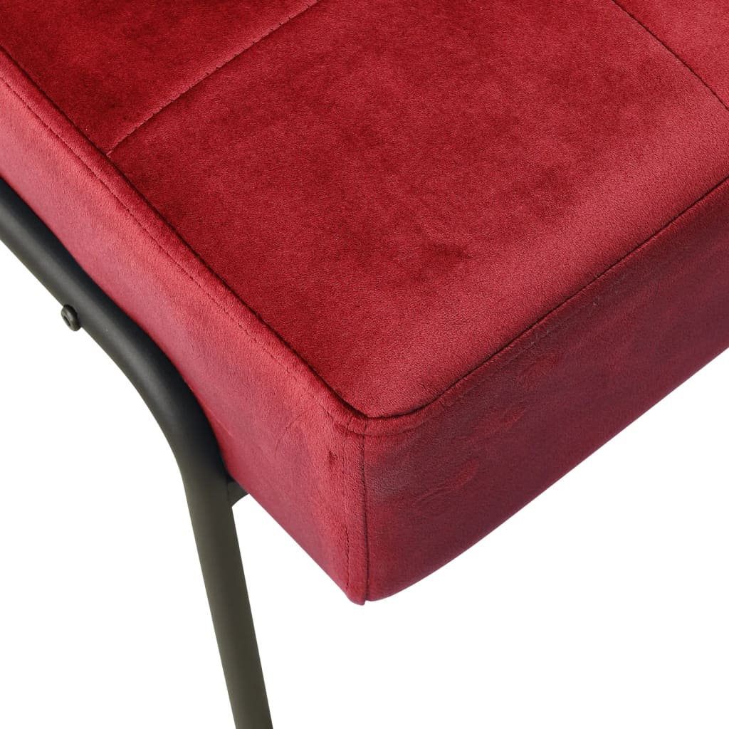 Relaxstuhl 65x79x87 cm Weinrot Samt