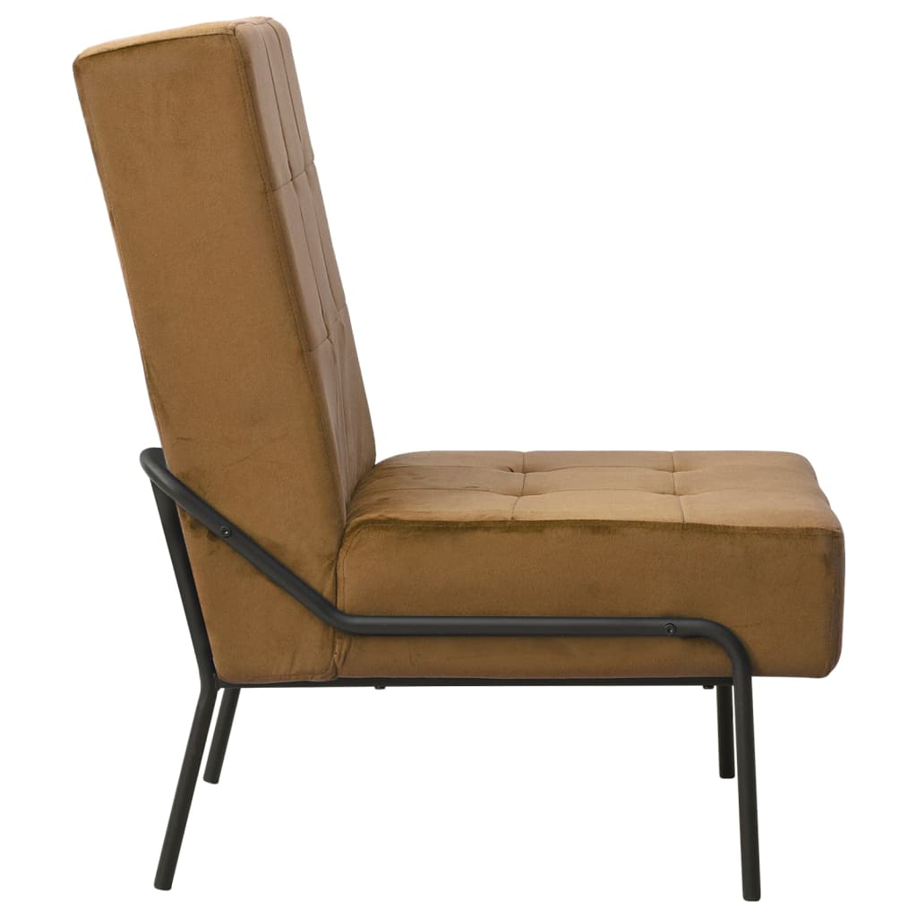 Relaxstuhl 65x79x87 cm Braun Samt