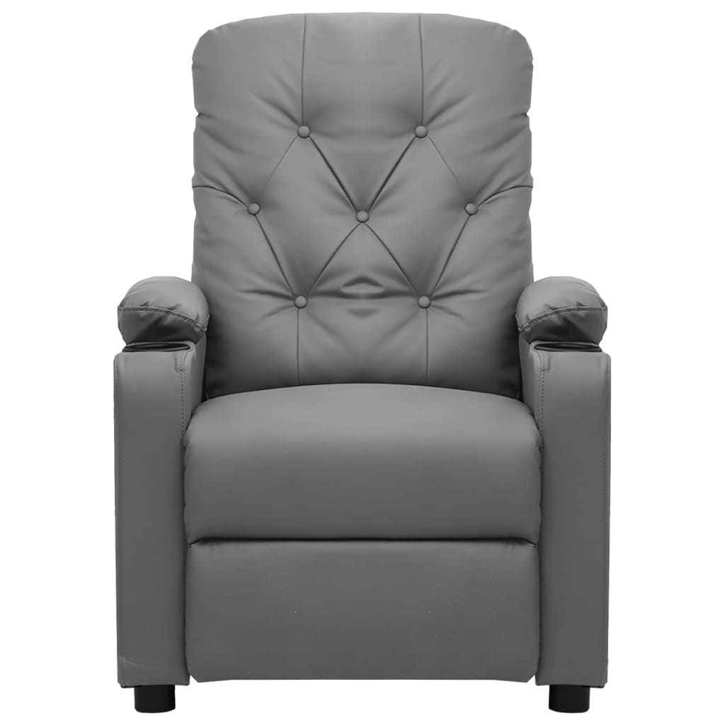 Relaxsessel Grau Kunstleder