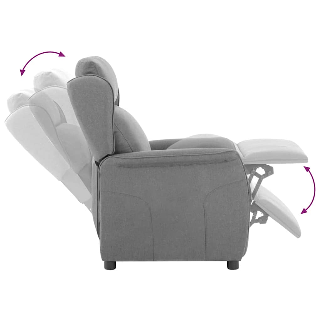 Relaxsessel Hellgrau 67.5 x 93.5 x 101.5 cm Stoff
