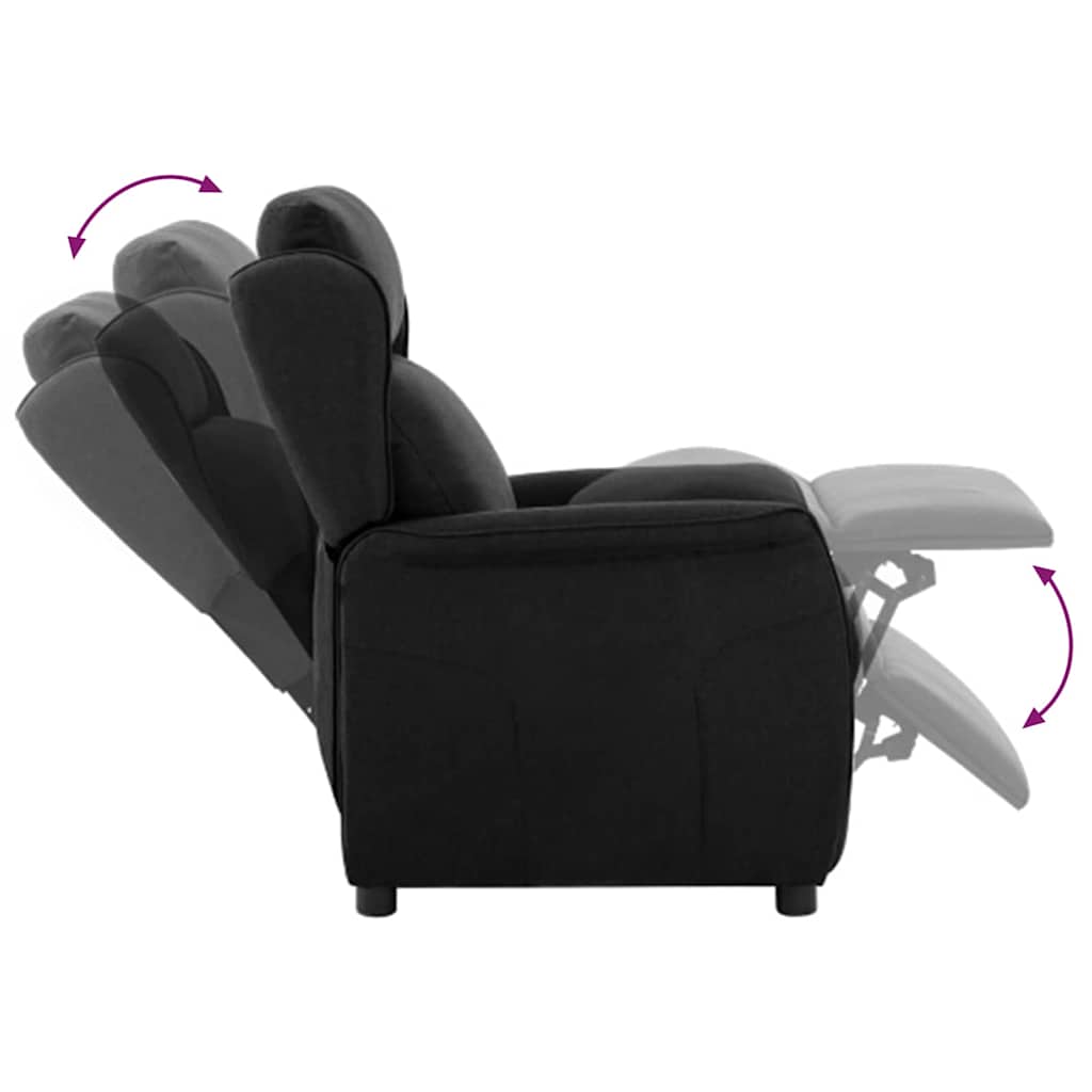 Relaxsessel Schwarz 67.5 x 93.5 x 101.5 cm Stoff
