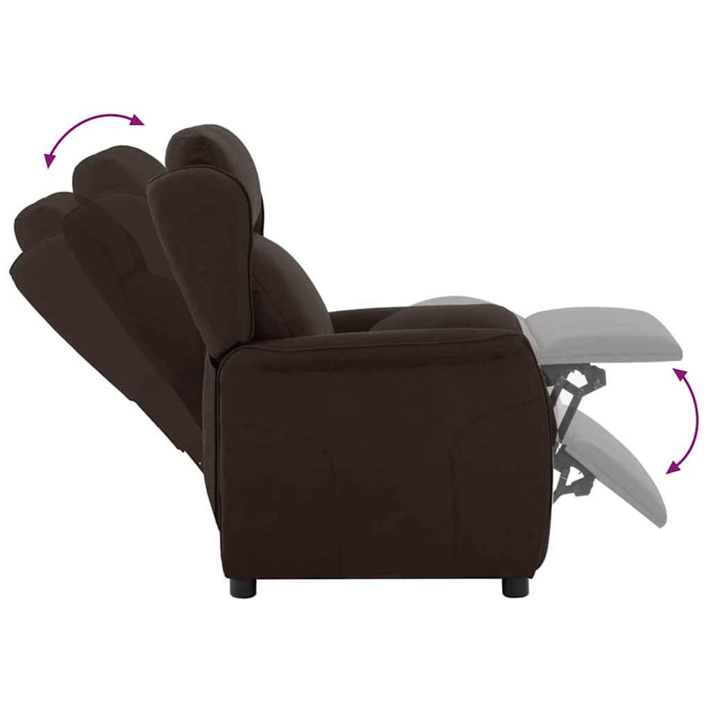 Relaxsessel Dunkelbraun 67.5 x 93.5 x 101.5 cm Stoff