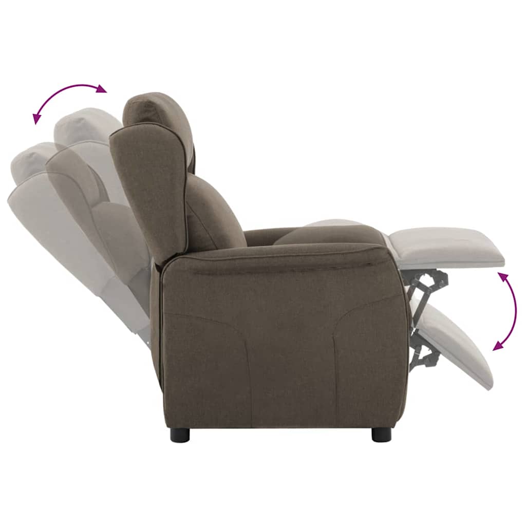 Relaxsessel Taupe 67.5 x 93.5 x 101.5 cm Stoff