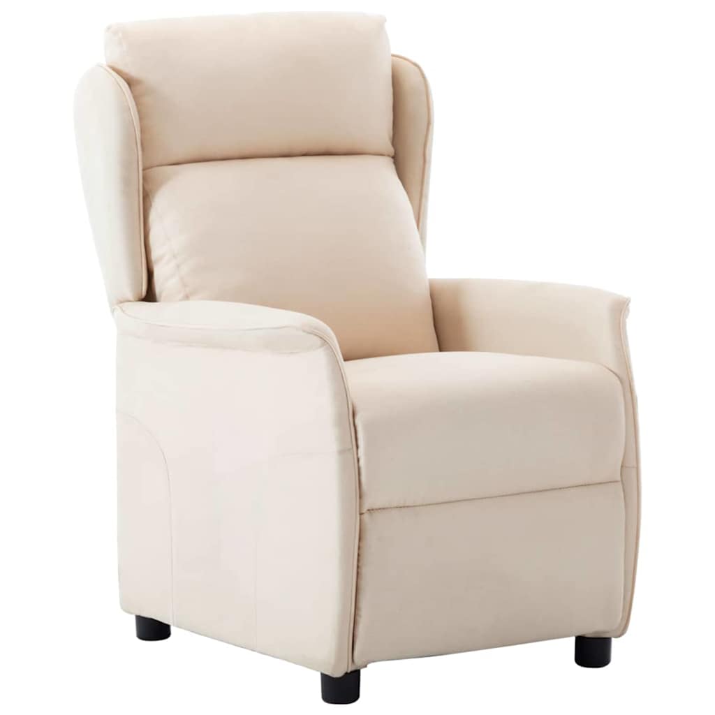 Relaxsessel Creme 67.5 x 93.5 x 101.5 cm Stoff