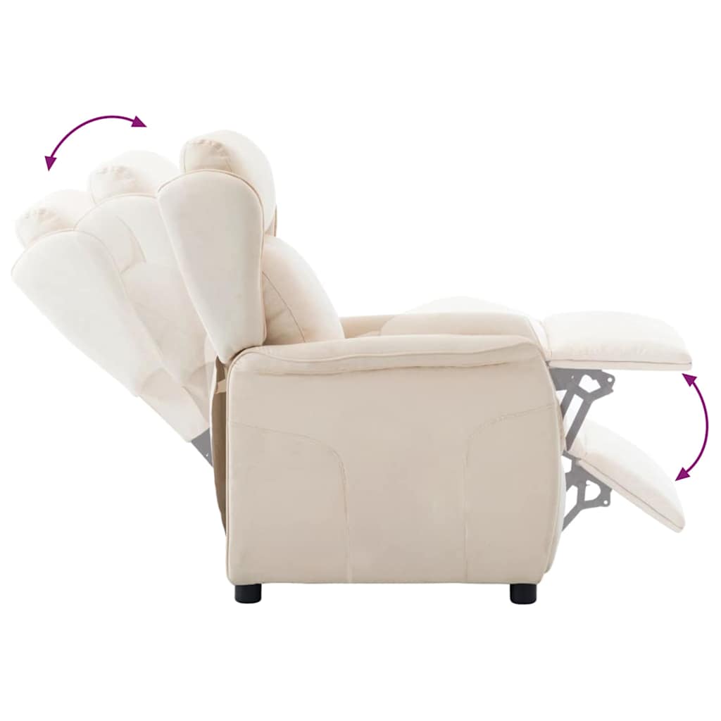 Relaxsessel Creme 67.5 x 93.5 x 101.5 cm Stoff