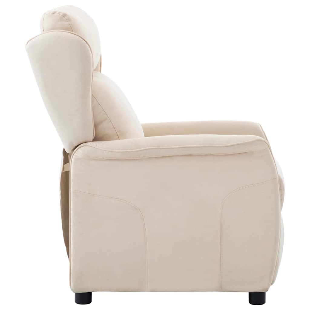 Relaxsessel Creme 67.5 x 93.5 x 101.5 cm Stoff