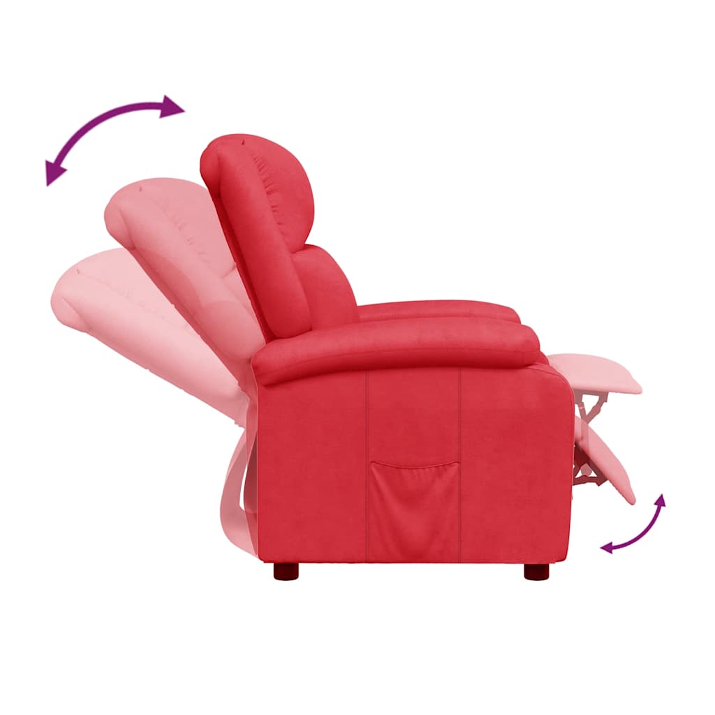 Relaxsessel Rot Kunstleder