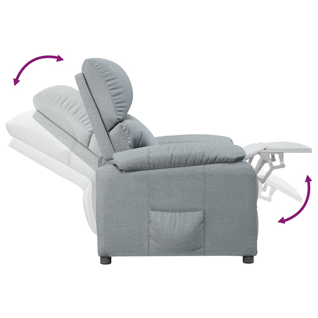 Relaxsessel Hellgrau Stoff