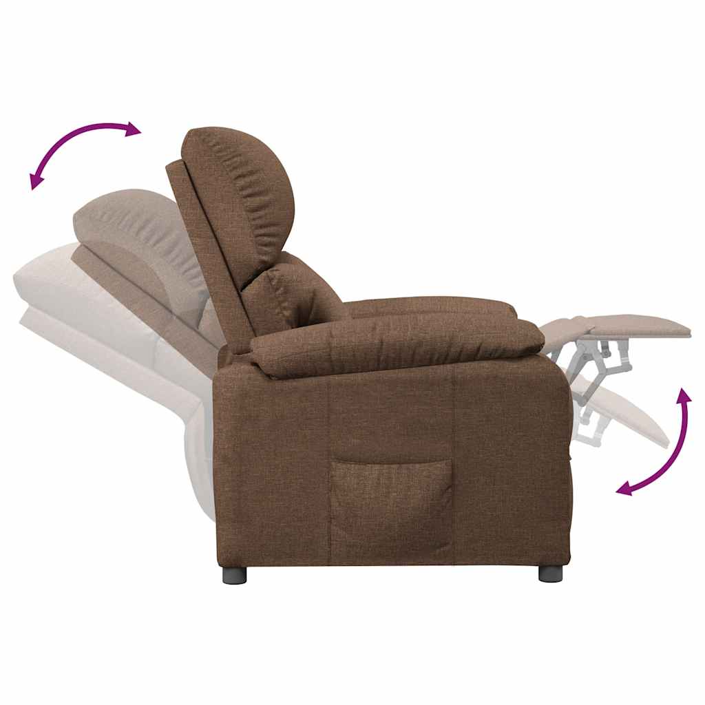 Relaxsessel Braun Stoff