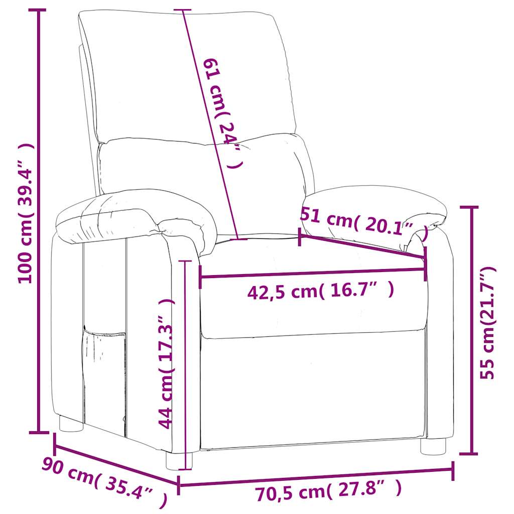 Relaxsessel Braun Stoff