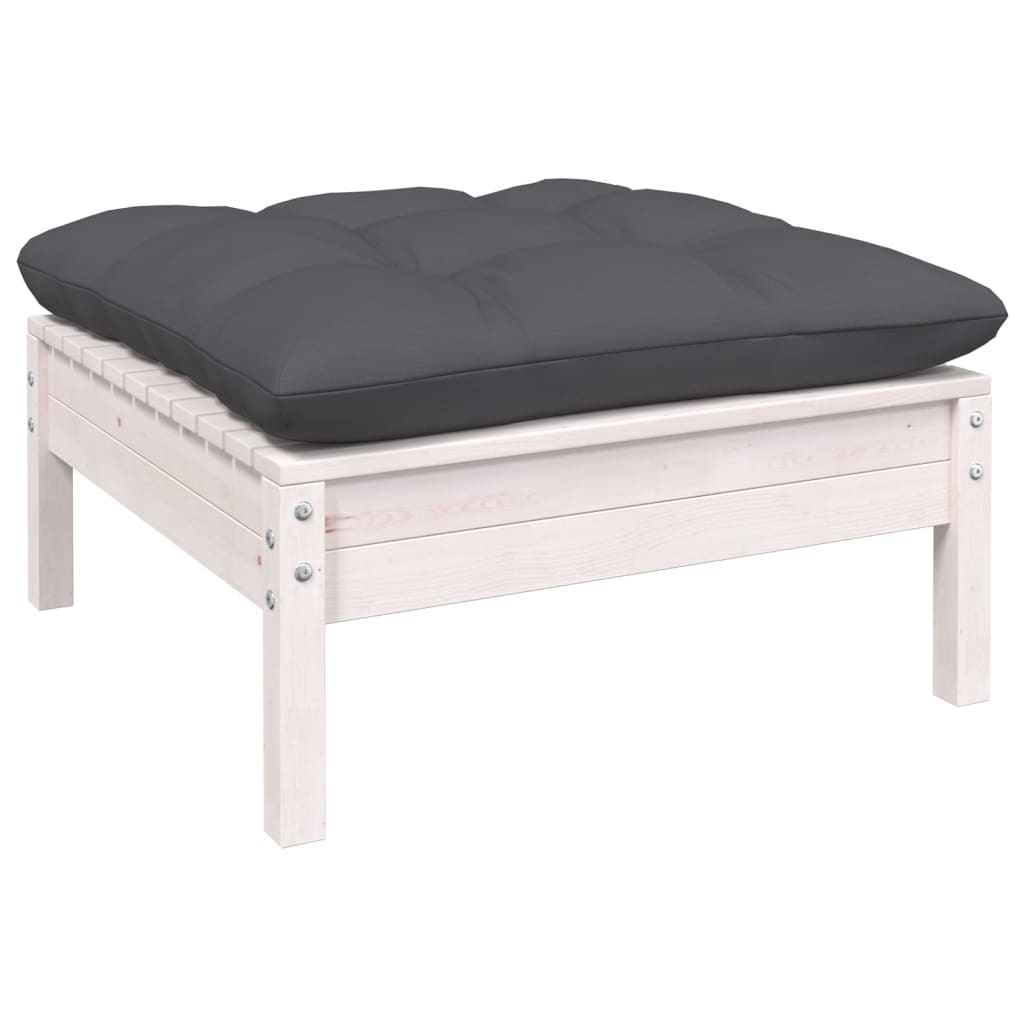 9-tlg. Garten-Lounge-Set mit Kissen Kiefer Massivholz