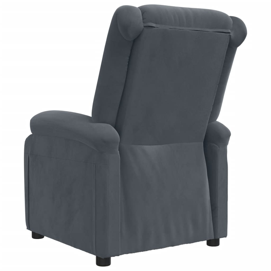 Relaxsessel Dunkelgrau Samt