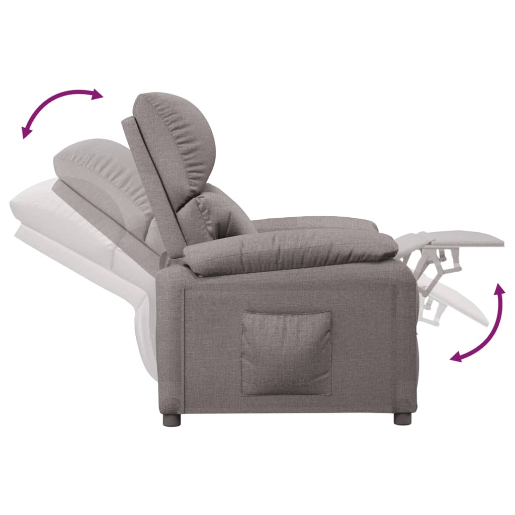 Relaxsessel Taupe Stoff