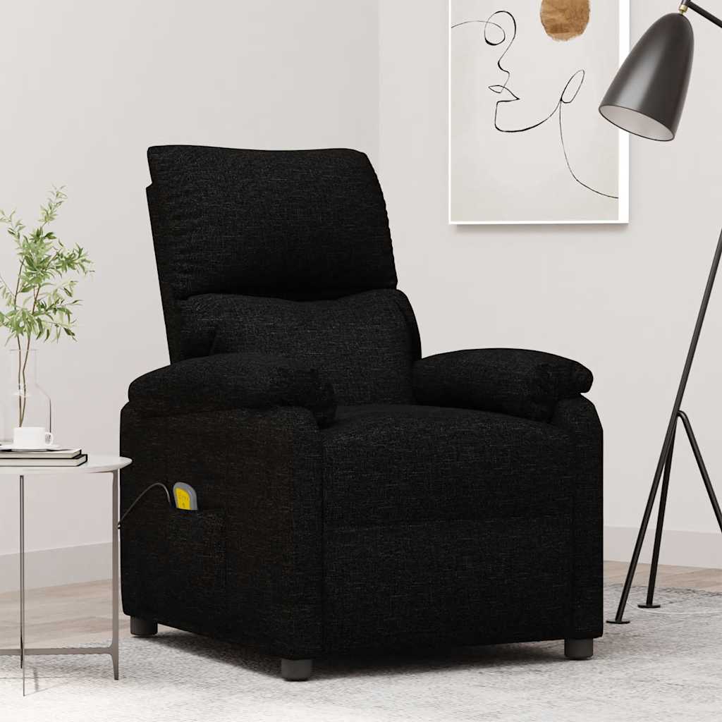 Massagesessel Schwarz Stoff