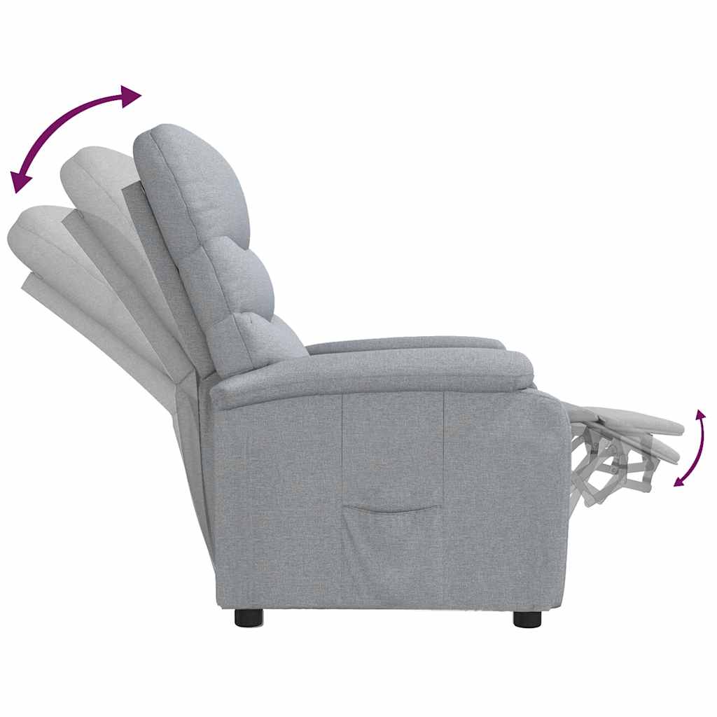 Relaxsessel Hellgrau Stoff