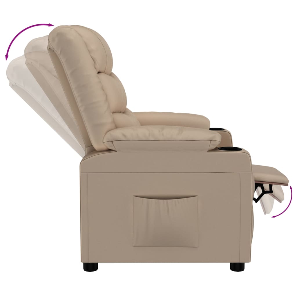 Relaxsessel Cappuccino-Braun Kunstleder