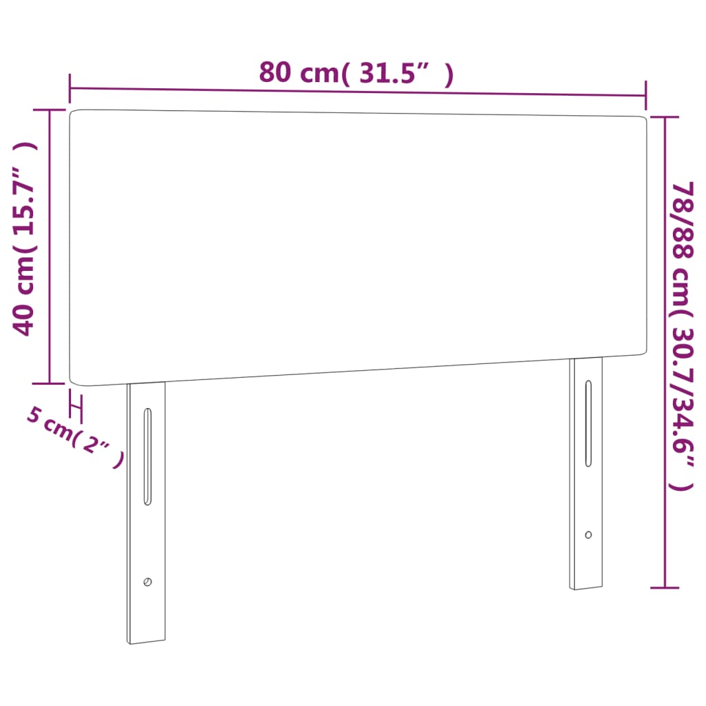 Kopfteil Creme 80x5x78/88 cm Kunstleder