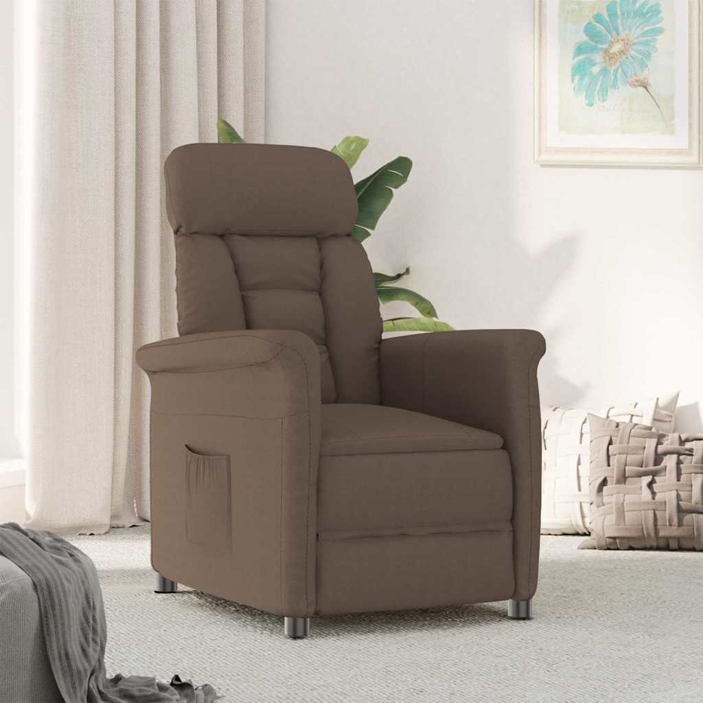Sessel mit Liegefunktion Braun Dunkelbraun 70.5 x 96.5 x 95 cm