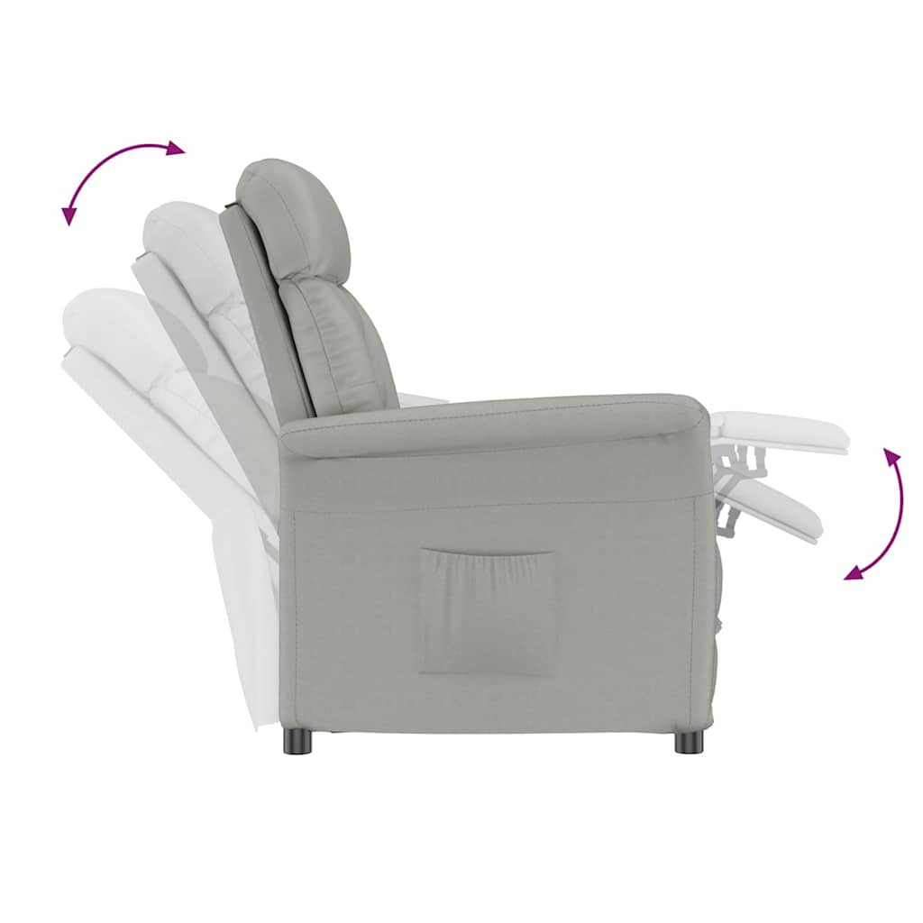 Relaxsessel Hellgrau Hellgrau 70.5 x 96.5 x 95 cm Stoff