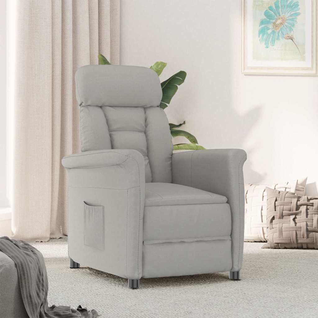 Relaxsessel Hellgrau Hellgrau 70.5 x 96.5 x 95 cm Stoff