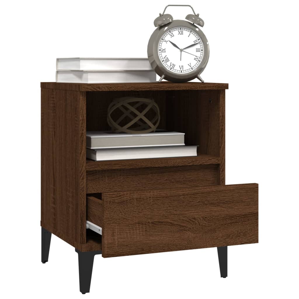 Nachttische 2 Stk. Braun Eichen-Optik 40x35x50 cm