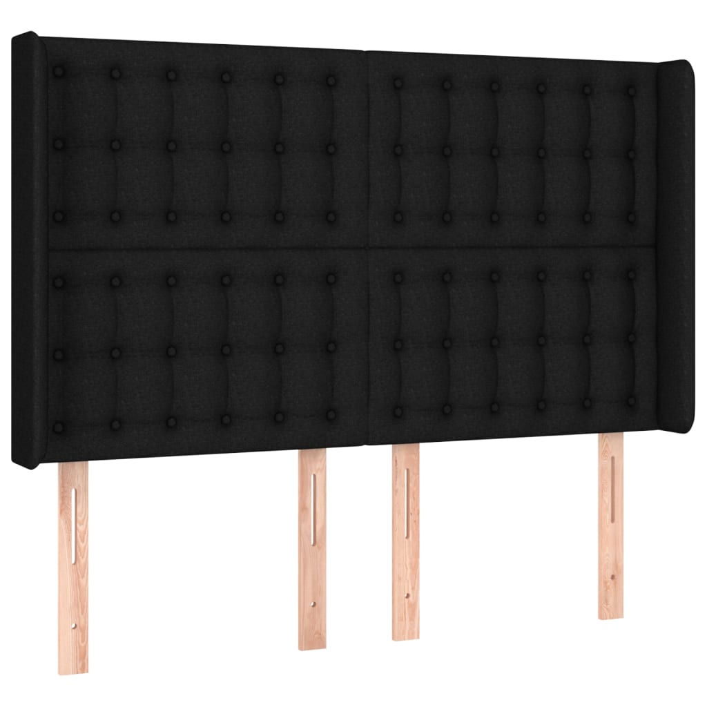 Boxspringbett mit Matratze Schwarz 140x190 cm Stoff