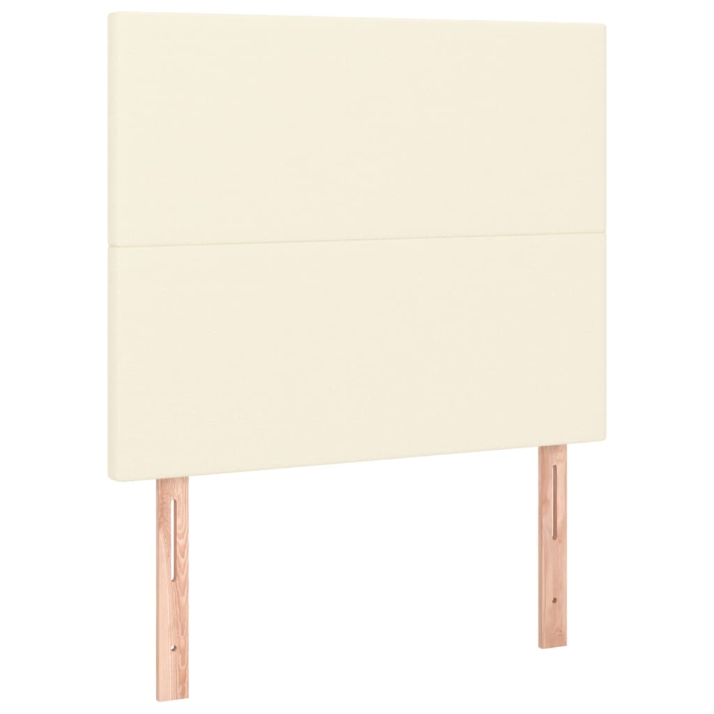 Boxspringbett mit Matratze Creme 90x200 cm Kunstleder