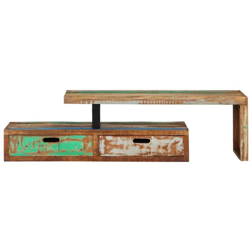 TV-Ständer (118-200) x 30 x 40 cm Massivholz Altholz