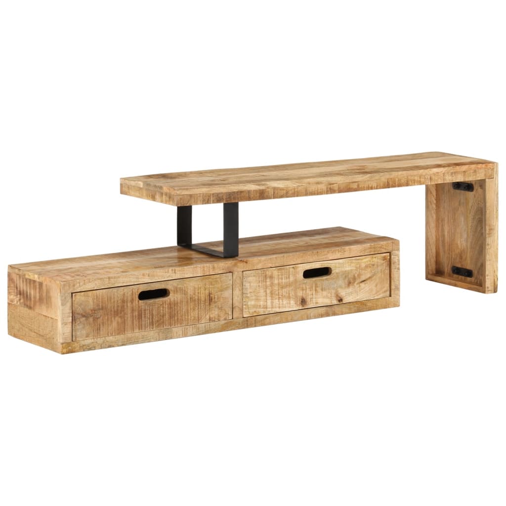 TV-Ständer (118–200) x 30 x 40 cm Massivholz Mango