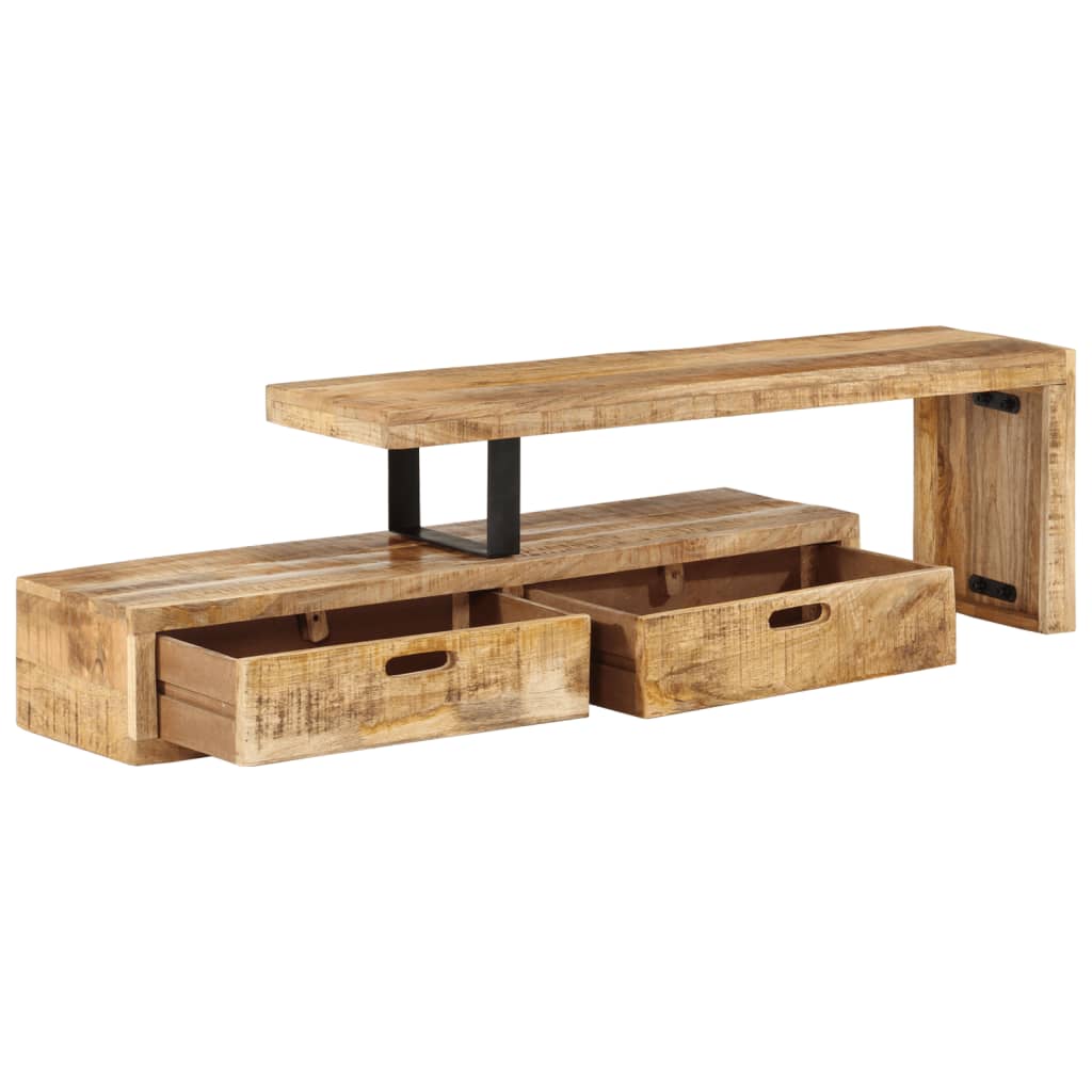 TV-Ständer (118–200) x 30 x 40 cm Massivholz Mango