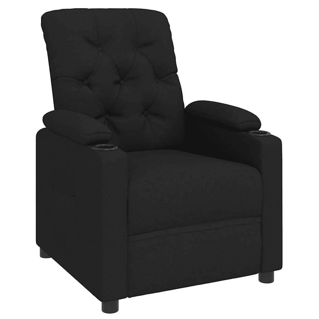 Relaxsessel, schwarzer Stoff