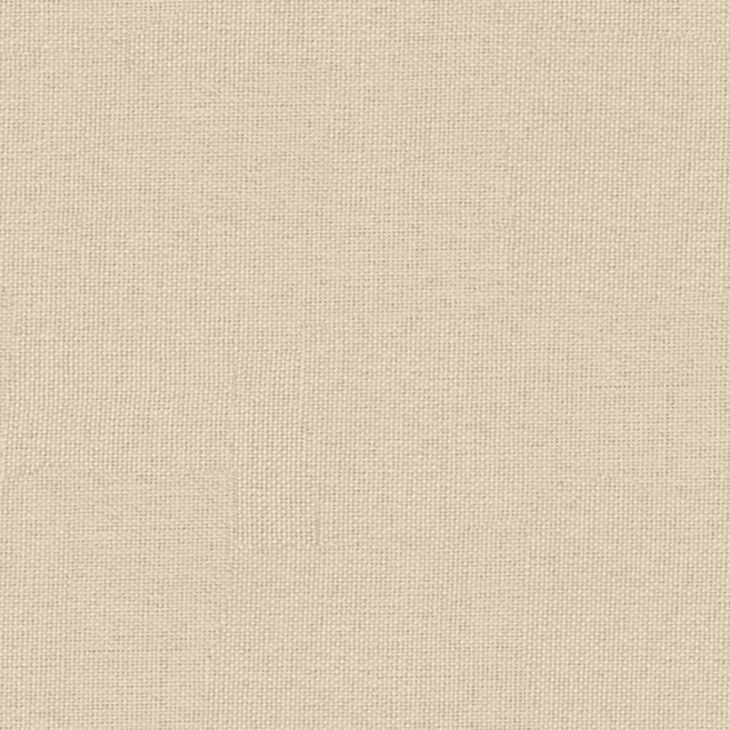 Schlafsofa mit Armlehnen Creme Stoff