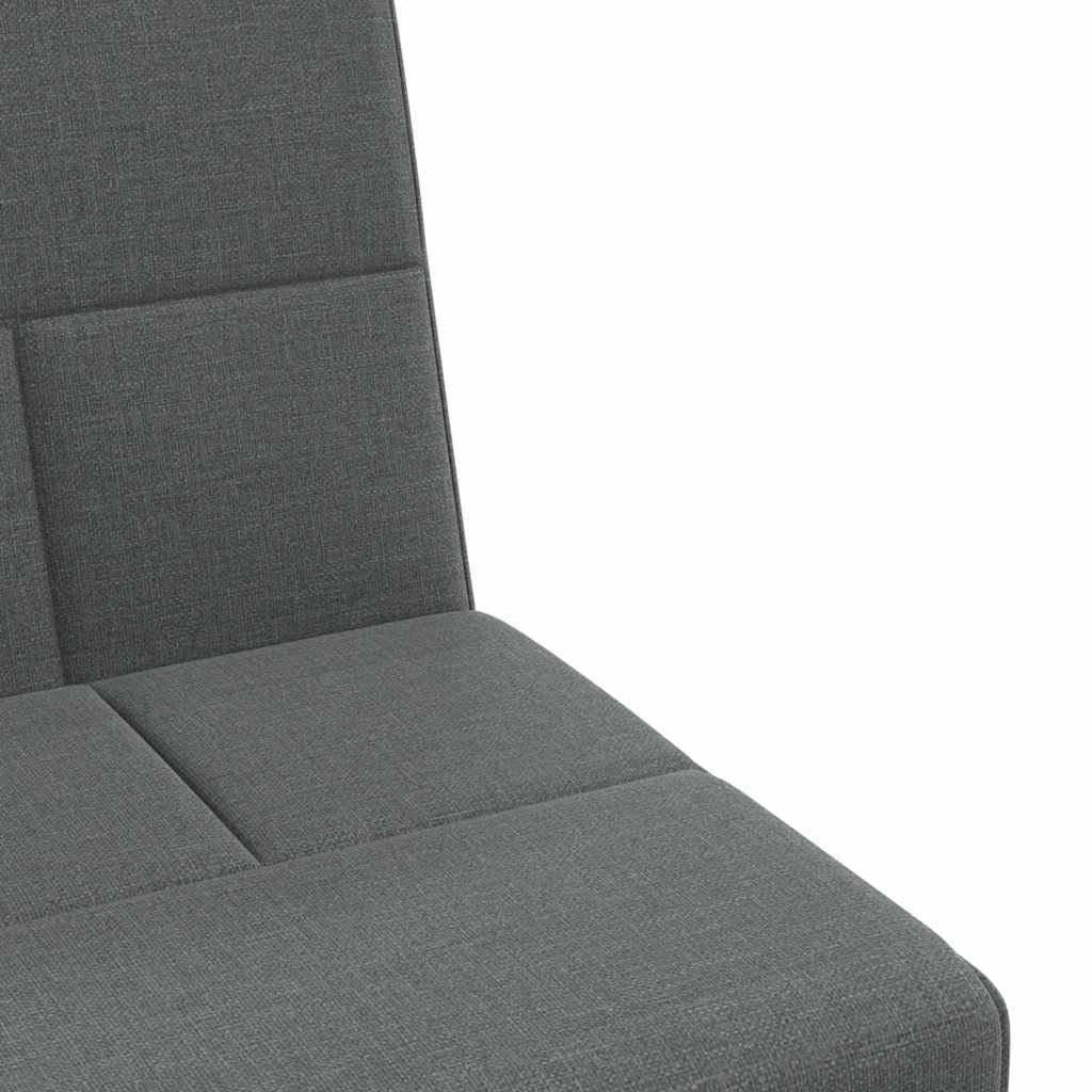 Schlafsofa mit Getränkehaltern Dunkelgrau Stoff