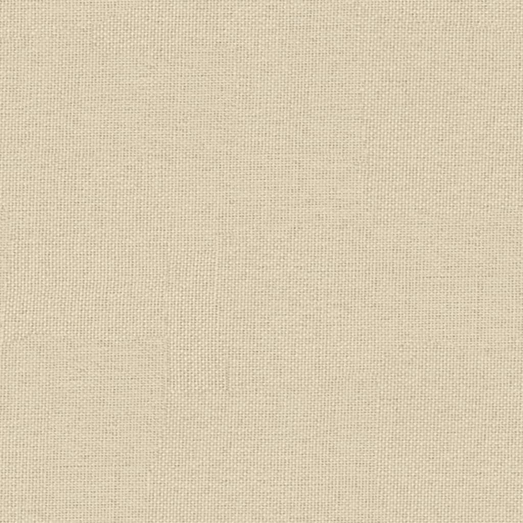Schlafsofa mit Armlehnen Creme Stoff
