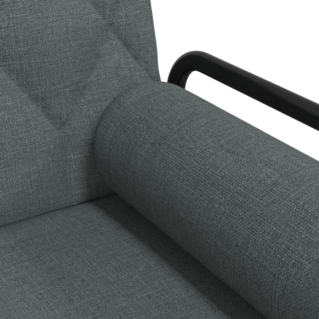 Schlafsofa mit Armlehnen Dunkelgrau Stoff