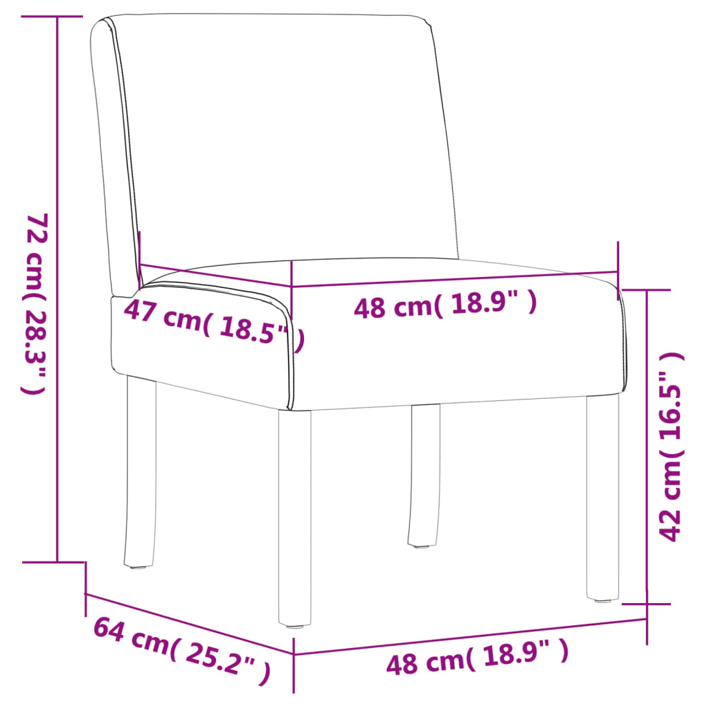 Polsterstuhl Creme Stoff