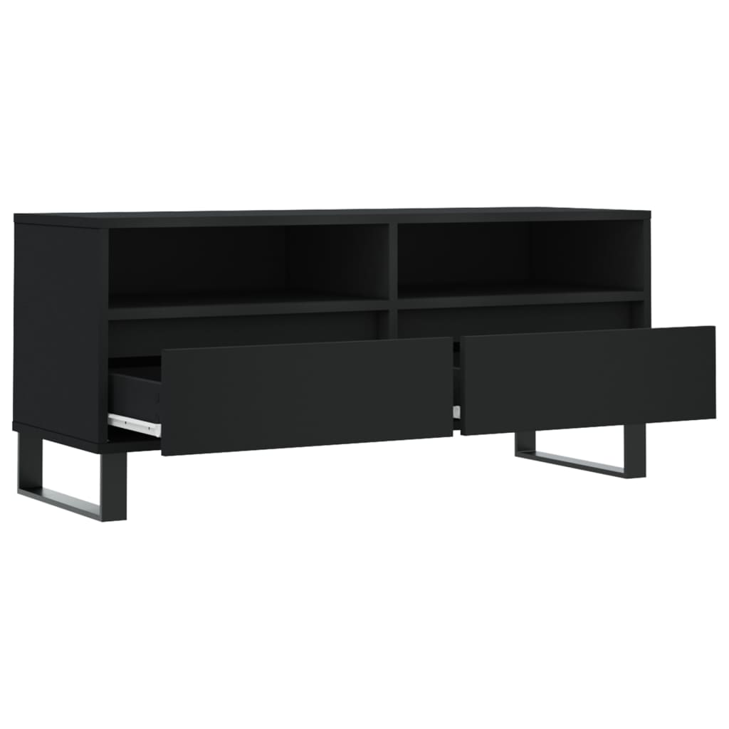 TV-Schrank Schwarz 100x34,5x44,5 cm Holzwerkstoff