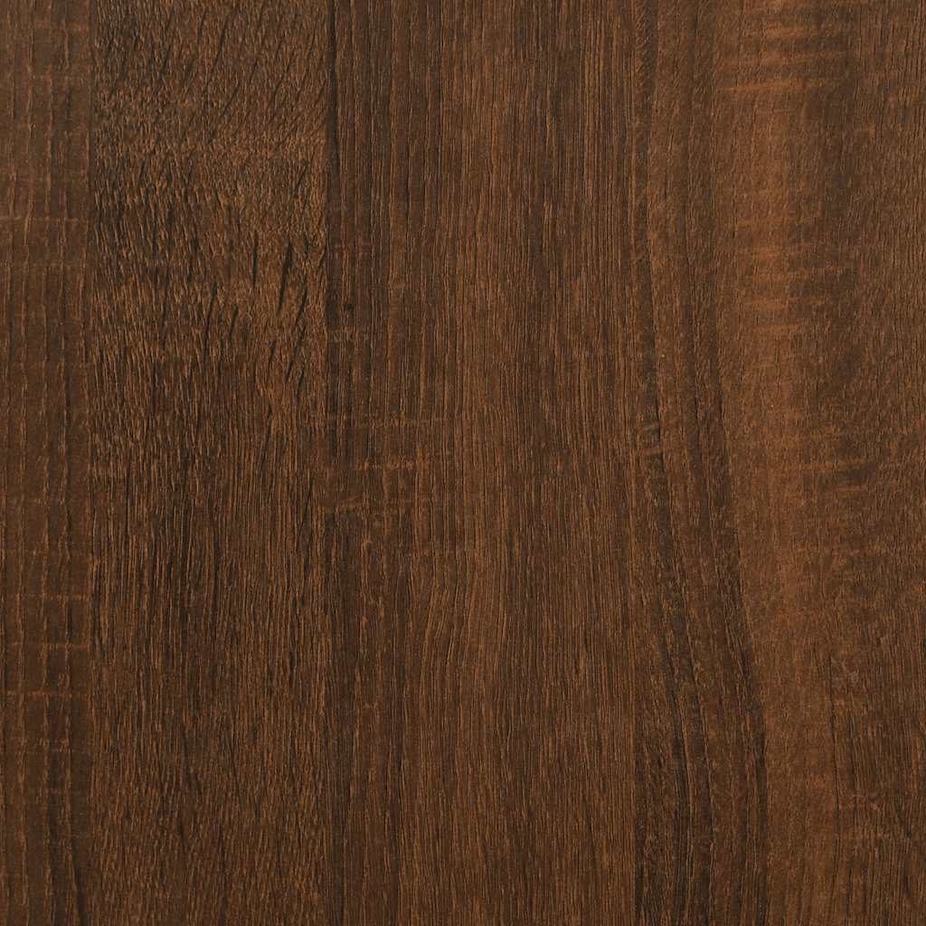 Plattenschrank Braun Eichen-Optik 121x38x48 cm Holzwerkstoff