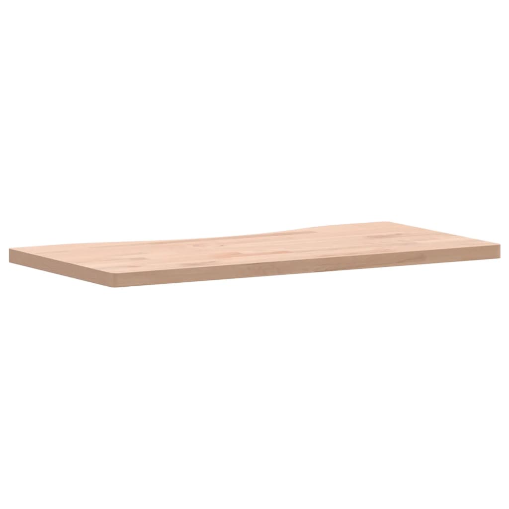 Schreibtischplatte 80x(36-40)x2,5 cm Massivholz Buche