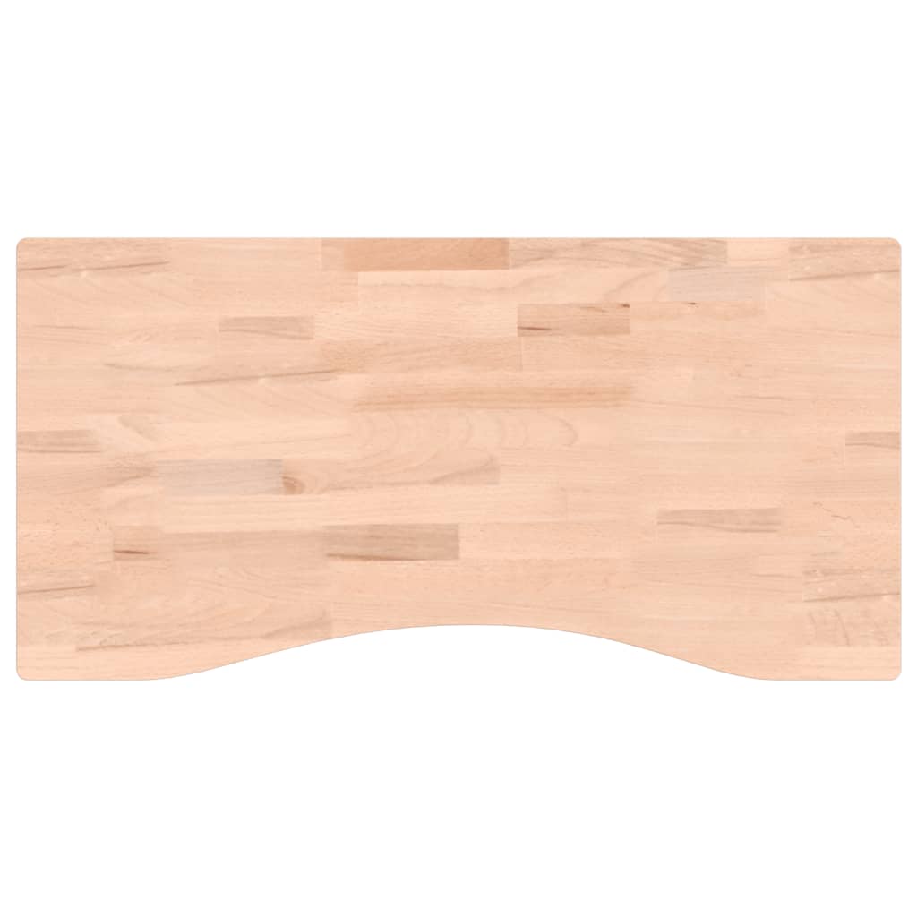 Schreibtischplatte 80x(36-40)x4 cm Massivholz Buche