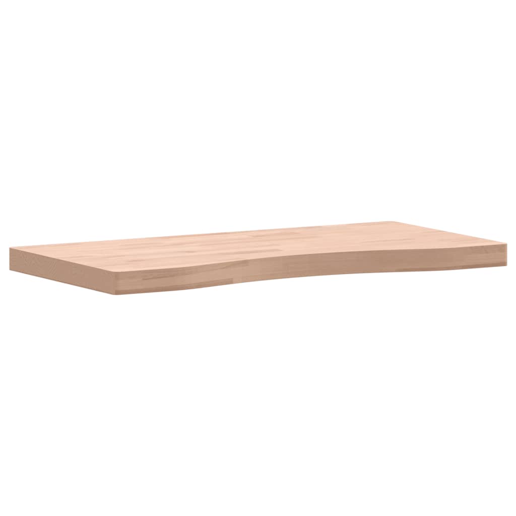 Schreibtischplatte 80x(36-40)x4 cm Massivholz Buche